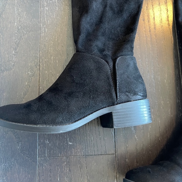 Womens Lexi & Abbie JESSA Over The Knee Faux Suede Black Boots Size 5 - Picture 8 of 12